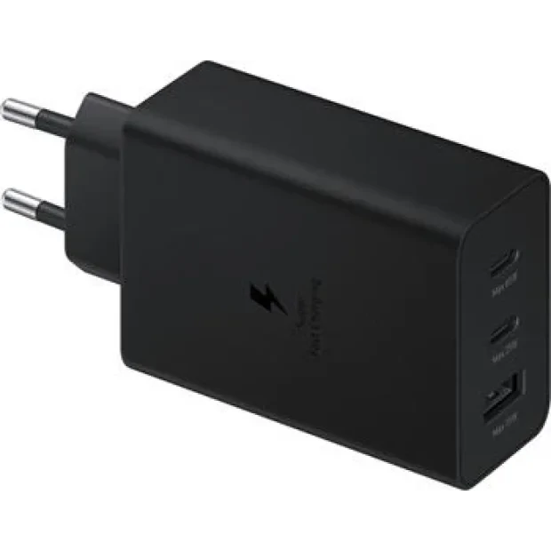 Incarcator Retea compatibil cu Samsung Trio USB-C/2xUSB-A EP-T6530NBEGEU 65W Negru