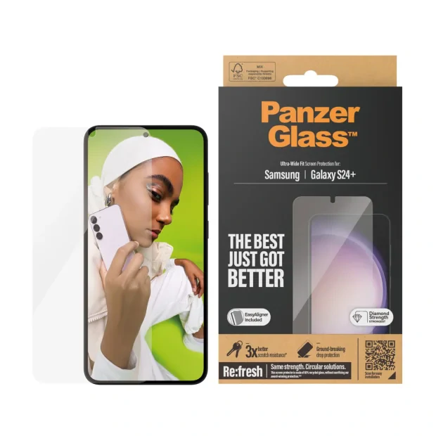 Folie Sticla PanzerGlass UWF pentru Samsung Galaxy S24 Plus cu aplicator