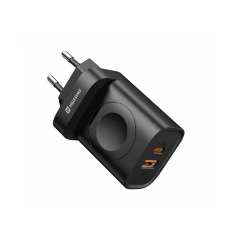 Incarcator Retea Swissten 20W 1XUsb-A 1XUsb-C and iWatch Negru