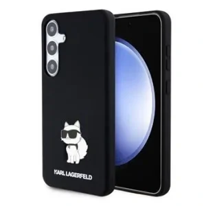 Husa Karl Lagerfeld Liquid Silicone Choupette NFT pentru Samsung Galaxy S24 Plus Negru