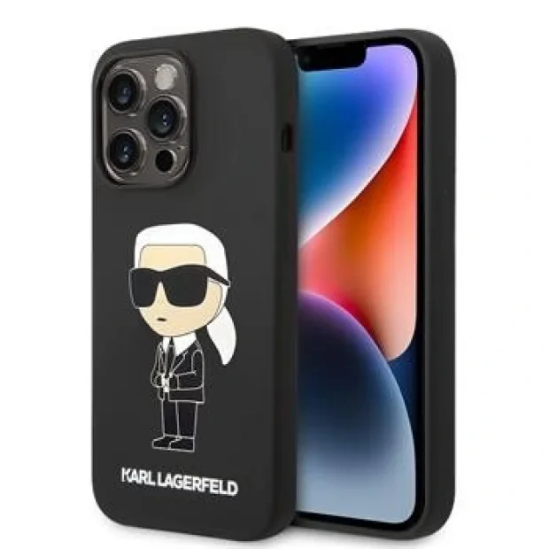 Husa Karl Lagerfeld Liquid Silicone NFT pentru iPhone 15 Pro Max Black