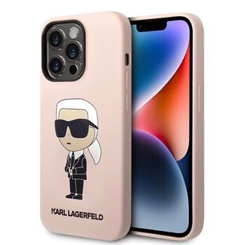 Husa Karl Lagerfeld Liquid Silicone NFT pentru iPhone 15 Pro Max Pink thumb