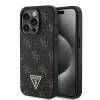 Husa Guess PU Leather 4G Triangle Metal Logo pentru iPhone 15 Pro Black