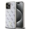 Husa Guess PU Leather 4G Triangle Metal Logo pentru iPhone 15 Pro Max White