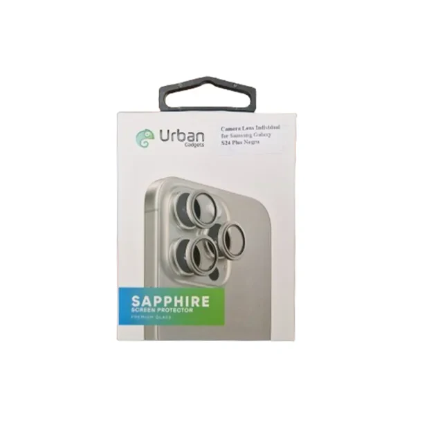 Folie Sticla Camera Individual Urban Gadgets Sapphire pentru Samsung Galaxy S24 Plus Negru