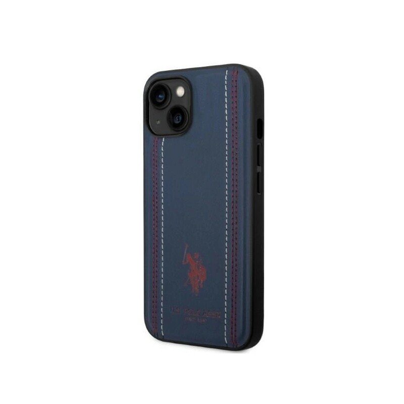 U.S. Polo PU Leather Stitched Lines pentru Phone 14 Plus Navy thumb