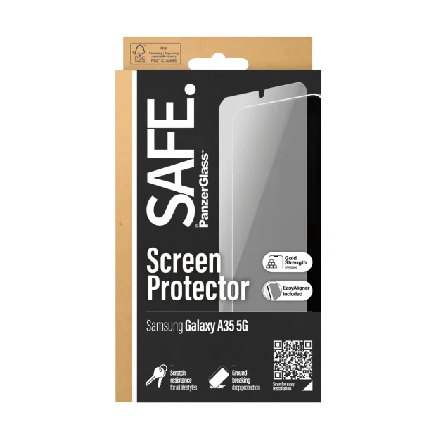 Folie Sticla PanzerGlass Safe UWF pentru Samsung Galaxy A35 5G cu aplicator