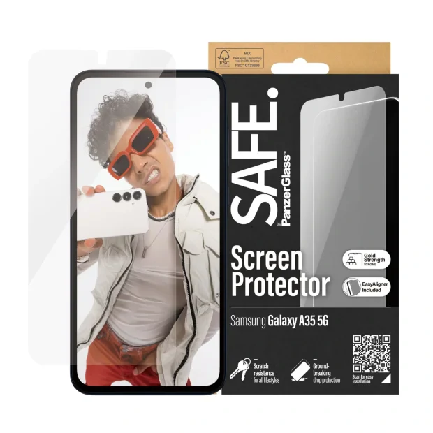 Folie Sticla PanzerGlass Safe UWF pentru Samsung Galaxy A35 5G cu aplicator