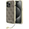 Husa din spate Guess 4G Charms pentru iPhone 15 Pro maro
