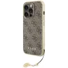 Husa din spate Guess 4G Charms pentru iPhone 15 Pro maro