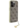 Husa din spate Guess 4G Charms pentru iPhone 15 Pro maro