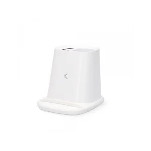 Incarcator Wireless cu Suport Birou Ksix 10W Alb