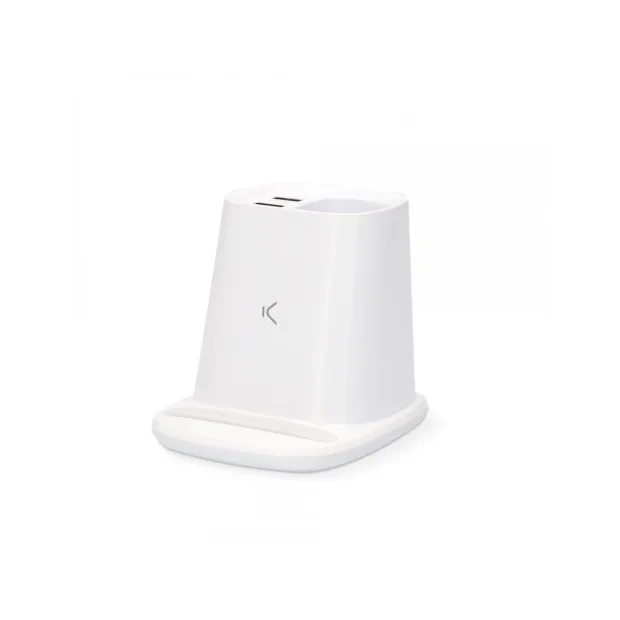 Incarcator Wireless cu Suport Birou Ksix 10W Alb