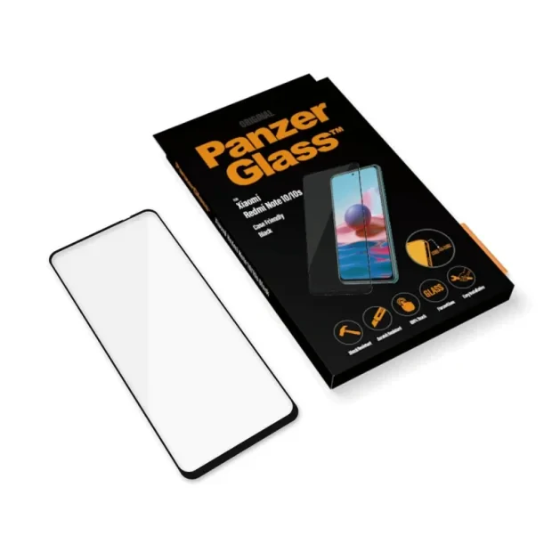 Folie sticla PanzerGlass Xiaomi Redmi Note 10 | 10S, Negru