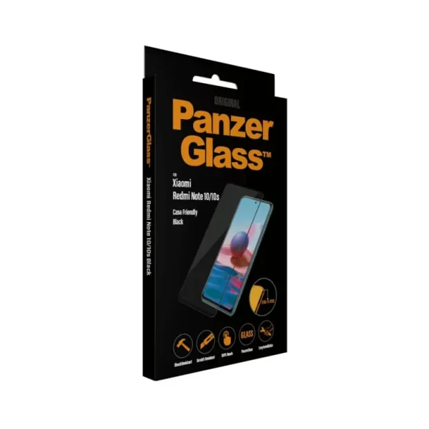 Folie sticla PanzerGlass Xiaomi Redmi Note 10 | 10S, Negru