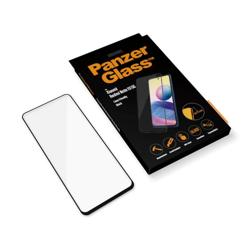 Folie Sticla PanzerGlass pentru Xiaomi Redmi Note 10 5G Rama Negru thumb