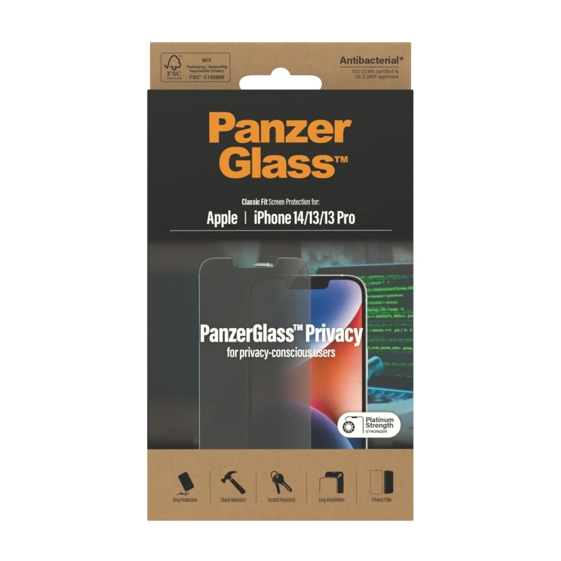 Protector de ecran de privacy PanzerGlass Apple iPhone 14 | 13 | 13 Pro | Fit clasic thumb