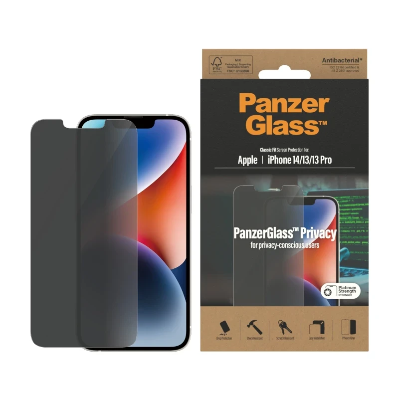 Protector de ecran de privacy PanzerGlass Apple iPhone 14 | 13 | 13 Pro | Fit clasic thumb
