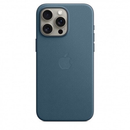 Husa Spate Apple FineWoven MagSafe pentru iPhone 15 Pro Max Albastru thumb