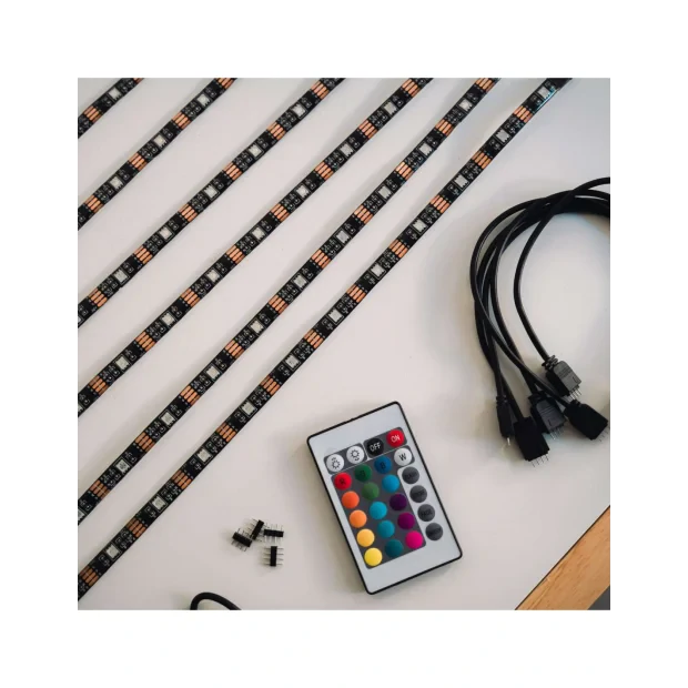 Banda Led Ksix RGB 5W Color Tv cu telecomanda pentru Televizor