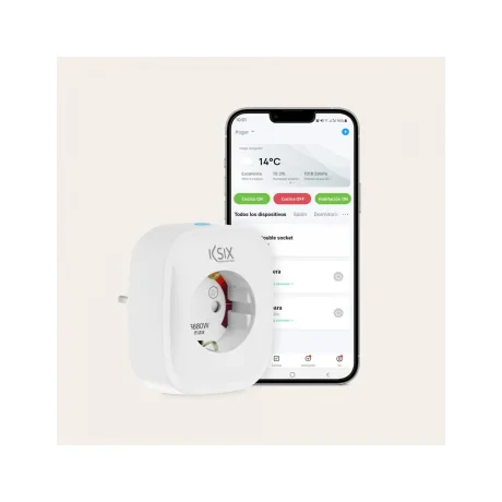 Priza Inteligenta Ksix Mini Wlan Energy Slim Alb