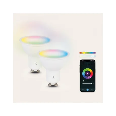 Set Becuri Inteligente Ksix Wlan RGB-CCT 5.5W Multicolor