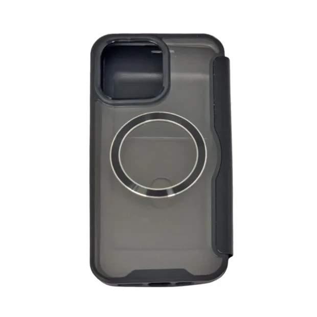 Husa Book MagSafe pentru iPhone 15 Pro Negru
