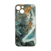Husa Spate Fashion Marble pentru iPhone 13 Verde