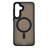 Husa Spate Hard MagSafe cu Rama-Camera Metalica pentru Samsung Galaxy S24 Plus Negru