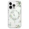 Husa Spate Silicon Tel Protect MagSafe pentru iPhone 15 Pro Max Floral Verde