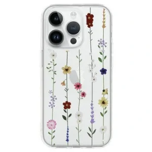 Husa Spate Silicon Tel Protect pentru iPhone 14 Pro Transparent/Floral