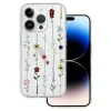 Husa Spate Silicon Tel Protect pentru iPhone 14 Pro Transparent/Floral