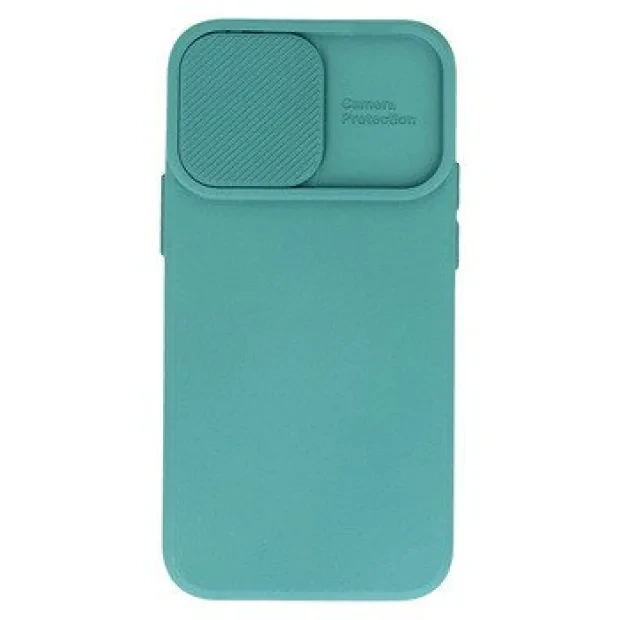 Husa Spate Silicon Sort Camshield pentru iPhone 15 Verde