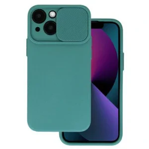 Husa Spate Silicon Sort Camshield pentru iPhone 15 Verde