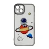 Husa Spate Silicon Ultra Trendy pentru iPhone 14 Pro Space 3 Negru/Transparent