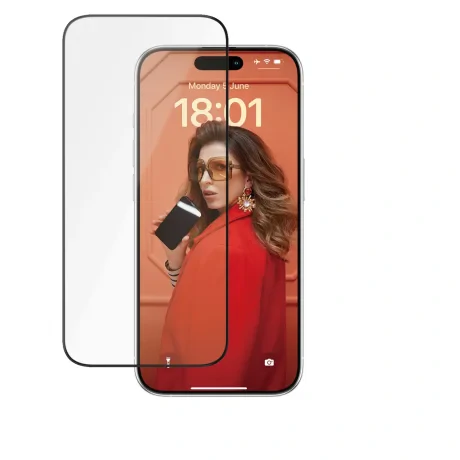 Folie Sticla Ceramic Protection PanzerGlass pentru iPhone 15 Pro Negru
