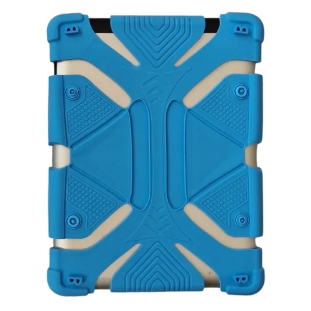Husa Tableta Silicon Rugged 360 pentru 8.9-9.6 Inch  Albastru