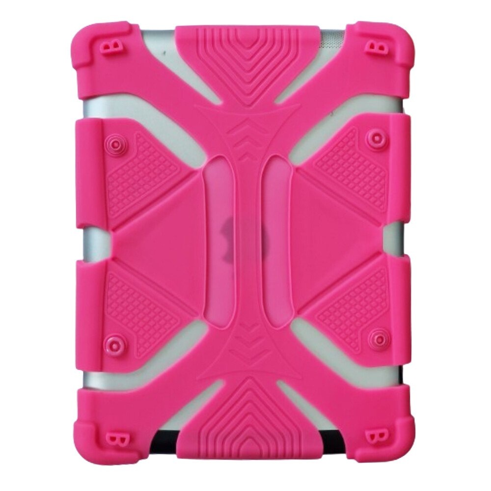 Husa Tableta Silicon Rugged 360 pentru 8.9-9.6 Inch Roz thumb