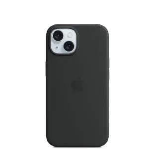 Husa Spate Apple Silicon MagSafe pentru iPhone 15 Negru