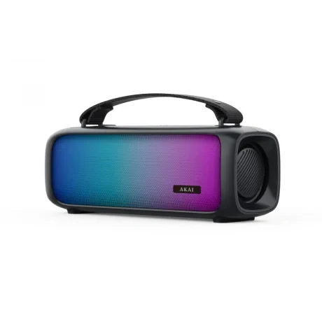 Boxa portabila AKAI &quot;Active&quot; 8W RMS, Bluetooth 5.1, acumulator 1500 mAh, RGB, negru, &quot;ABTS-08 BK&quot; (timbru verde 0.8 lei)