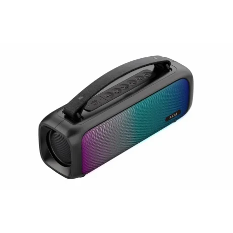 Boxa portabila AKAI &quot;Active&quot; 8W RMS, Bluetooth 5.1, acumulator 1500 mAh, RGB, negru, &quot;ABTS-08 BK&quot; (timbru verde 0.8 lei)