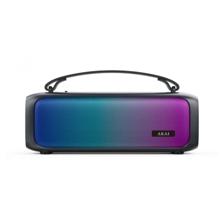 Boxa portabila AKAI &quot;Active&quot; 8W RMS, Bluetooth 5.1, acumulator 1500 mAh, RGB, negru, &quot;ABTS-08 BK&quot; (timbru verde 0.8 lei)