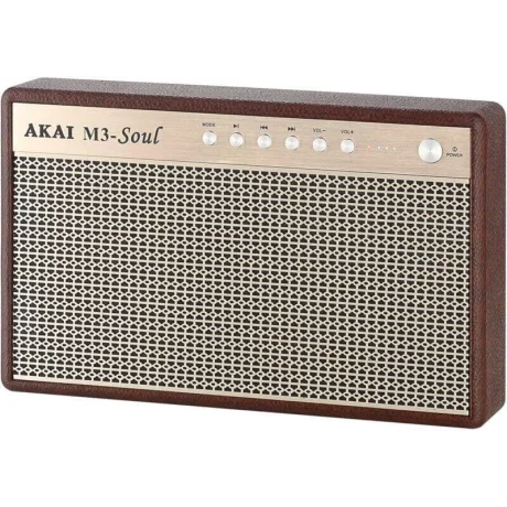 Boxa portabila AKAI, retro, 20 W RMS, Bluetooth, bej, &quot;M3 SOUL&quot;, (timbru verde 2 lei)