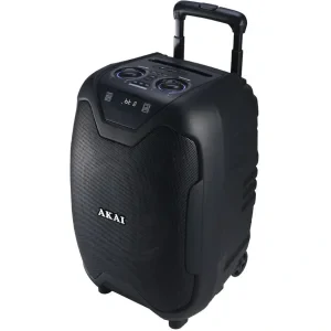 Boxa portabila AKAI, tip troller, 50 W RMS, Bluetooth, acumulator 4500 mAh, &quot;ABTS-X10 PLUS&quot; (timbru verde 11 lei)
