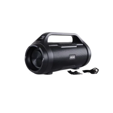 Boxa portabila AKAI, compact 2.0, RMS 15W, Bluetooth, conector Bluetooth, Jack 3.5mm, USB, negru, &quot;ABTS-50&quot; (timbru verde 4.00 lei)