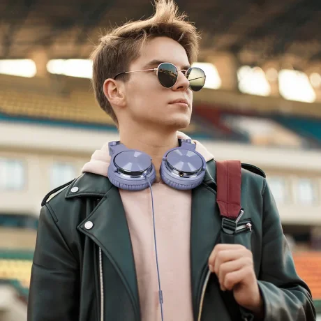 Casca OneOdio cu fir detasabil, tip over ear, utilizare profesionala, DJ, conectare prin Jack 3.5 mm | Jack 6.35 mm, difuzor 50 mm, impedanta 32 Ohm, albastru deschis, "Pro10-Light-Blue" (timbru verde 0.8lei)