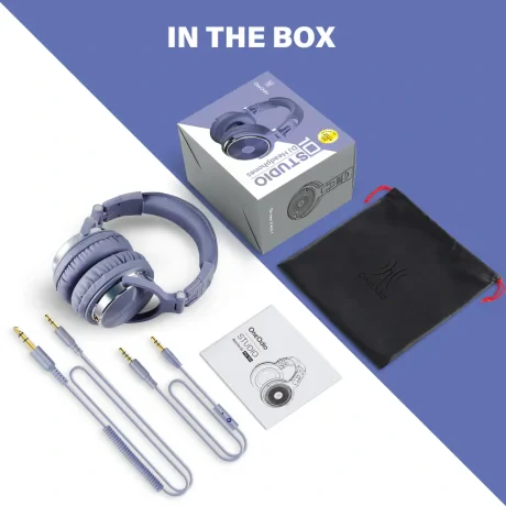 Casca OneOdio cu fir detasabil, tip over ear, utilizare profesionala, DJ, conectare prin Jack 3.5 mm | Jack 6.35 mm, difuzor 50 mm, impedanta 32 Ohm, albastru deschis, "Pro10-Light-Blue" (timbru verde 0.8lei)