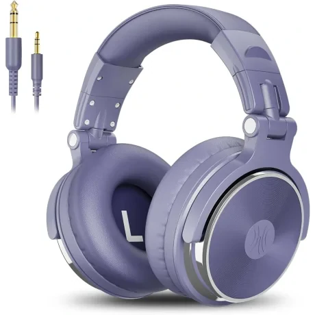 Casca OneOdio cu fir detasabil, tip over ear, utilizare profesionala, DJ, conectare prin Jack 3.5 mm | Jack 6.35 mm, difuzor 50 mm, impedanta 32 Ohm, albastru deschis, "Pro10-Light-Blue" (timbru verde 0.8lei)