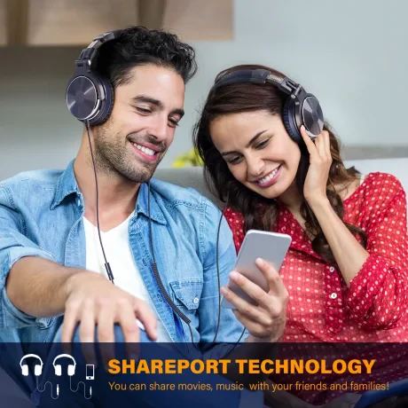 Casca OneOdio cu fir detasabil, tip over ear, utilizare profesionala, DJ, conectare prin Jack 3.5 mm | Jack 6.35 mm, difuzor 50 mm, impedanta 32 Ohm, albastru inchis, "Pro10-Dark-Blue" (timbru verde 0.8lei)