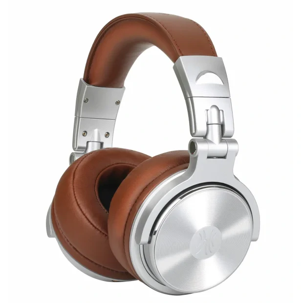 Casca OneOdio cu fir detasabil, tip over ear, utilizare profesionala, DJ, conectare prin Jack 3.5 mm | Jack 6.35 mm, difuzor 50 mm, impedanta 32 Ohm, argintiu | maro, &quot;Pro30&quot; (timbru verde 0.8lei)